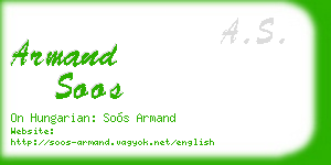 armand soos business card