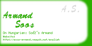 armand soos business card